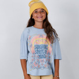 Tiny Whales Girls' Sunshine State Tee in Sky