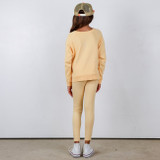 Tiny Whales Girls' Happy Camper Sweatshirt in Mineral Sunshine