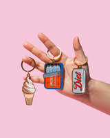 Brittany Paige Diet Soda Can Enamel Keychain front view