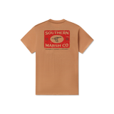 Southern Marsh Men's Mallard Sighting Seawash Tee in Camel front view