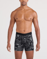 SAXX Men's DropTemp Cooling Cotton Boxer Brief Pebble Camo Graphite front