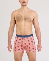 SAXX Men's DropTemp Cooling Cotton Boxer Brief Big Catch Desert Flower front