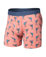 SAXX Men's DropTemp Cooling Cotton Boxer Brief - Big Catch/Desert Flower