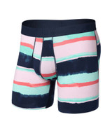 SAXX Men's DropTemp Cooling Cotton Boxer Brief H20 Stripe Multi front