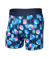 SAXX Men's DropTemp Cooling Cotton Boxer Briefs in Tee Up - Martime Blue