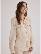 Bella Dahl Women's Western Shirt in Moonstone