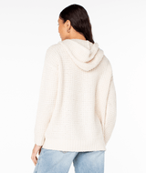 Roxy Women's Glassy Zip  Up Sweater in Parchment