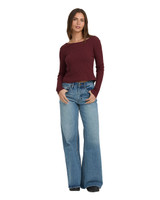 Billabong Women's Fever Twist Long Sleeve Knit Top front view