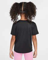 Nike Girls' Play Dri-Fit Tee in Black side view
