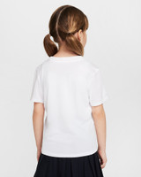 Nike Girls' Play Dri-Fit Tee in White back view