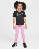 Nike Girls' Play Dri-Fit Tee in Black back view