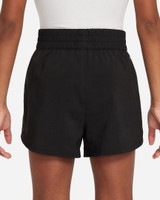 Nike Girls' One Woven short in Black side view