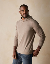 The Normal Brand Men's Puremeso Essential Hoodie in Taupe