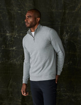 The Normal Brand Men's Puremeso Weekend Quarter Zip in Athletic Grey
