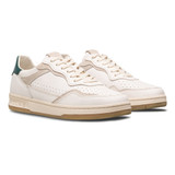Clae Men's Haywood Sneakers in Off White and Green side view