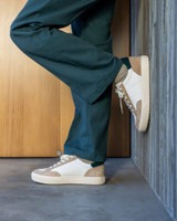 The Clae Men's Monroe Venice Sneakers in Off White and Green