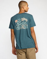 RVCA Men's Currents Tee Duck Blue back
