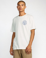 RVCA Men's Fuel Cap Tee in Antique White graphic detail