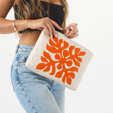 Aloha Collection Applique Mid Pouch Aloha Collection Applique Mid Pouch front view
