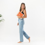 Aloha Collection Applique Mid Pouch Aloha Collection Applique Mid Pouch side view