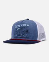 The Salty Crew Nature Vibes Trucker Hat in Pilot Blue