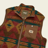 The Howler Brothers Men's Chisos Fleece Vest in Russet Brown The Howler Brothers Men's Chisos Fleece Vest in Russet Brown