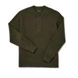 The Filson Men's Waffle Knit Henley in Moss Green