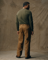 The Filson Men's Waffle Knit Henley in Moss Green