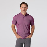 The Mizzen+Main Men's Versa Trim Polo in Mulberry Enlarged Diamond