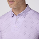 The Mizzen+Main Men's Versa Trim Polo in Lavender Haze Stacked Geo