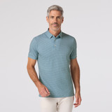 The Mizzen Main Men's Versa Trim Polo in Eucalyptus Multi Circle