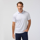 The Mizzen Main Men's Versa Trim Polo in White Dimple Geo