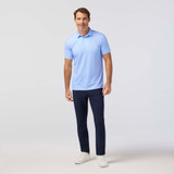 The Mizzen Main Men's Versa Trim Polo in Cloud Blue Stacked Geo