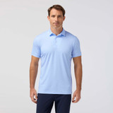 The Mizzen Main Men's Versa Trim Polo in Cloud Blue Stacked Geo
