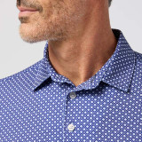 The Mizzen Main Men's Versa Trim Polo in Cobalt Enlarged Diamond