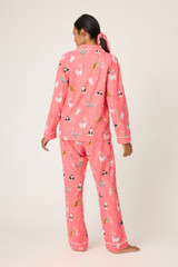 PJ Salvage Women's Pajama Set in Dark Coral
