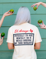 El Arroyo Marquee Tee front graphic design angled view