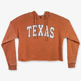 The Chicka-D Women's Texas Longhorns Campus Hoodie in Burnt Orange