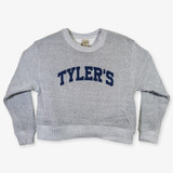 Chicka-D Women's Tyler's Cool Down Cropped Pullover Heather Grey front view
