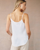 Bella Dahl Women's Frayed Cami in White front view