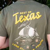 Poncho Outdoors Best of Texas Tee Sage Green back view