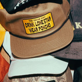 The Poncho X Lone Star Drink Lone Star Rope Hat in Tan