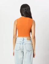 Hype and Vice Women's University of Texas Cut Off Tank in Burnt Orange front view