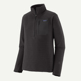 Patagonia Men's R1 Air Fleece Zip-Neck Pullover in Black