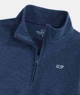 Vineyard Vines Boys' Saltwater Quarter-Zip Pullover in Deep Navy back view