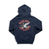 Burlebo Men's Old School Duck Hunt Fleece Hoodie in Navy