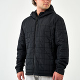 Burlebo Men's Puffer Jacket in Black front view
