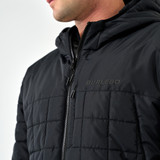 Burlebo Men's Puffer Jacket in Black back view