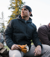 Burlebo Men's Puffer Jacket in Black sizing chart