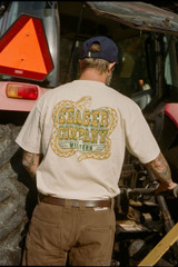 The Seager Men's Rattler Tee in Vintage White